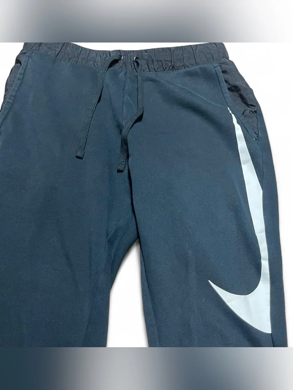 Nike Pants Mens Small Black Big Swoosh Joggers Fleece Athletic Sweatpants Gym
